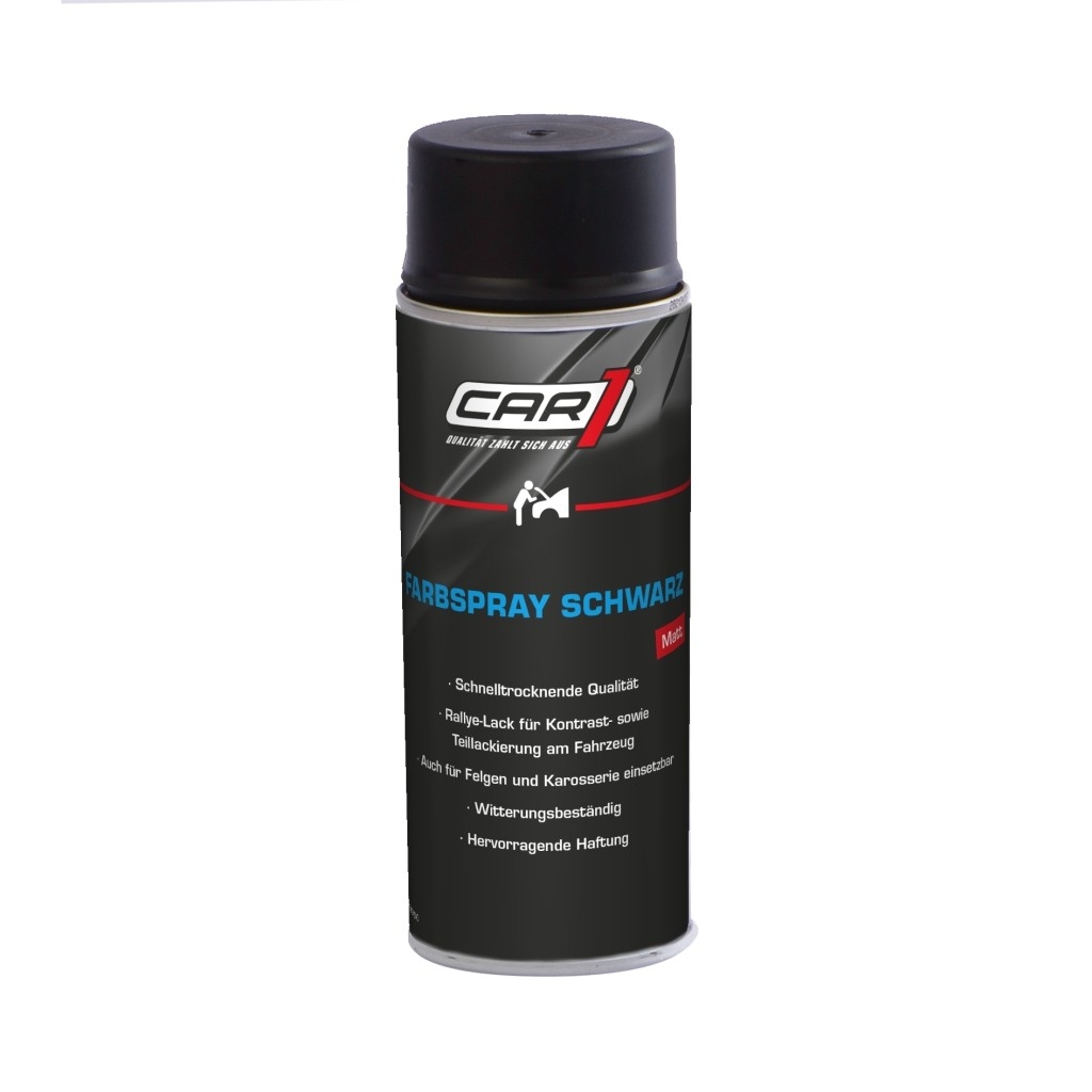 Bild von Farbspray schwarz matt 400ml - rallyeschwarz, Spraydose, CAR1 (VPE=1 Stück)